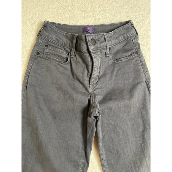 NYDJ Women's Straight Lift Tuck Casual Preppy Streetwear Dark Gray Jeans 2P - Picture 3 of 12